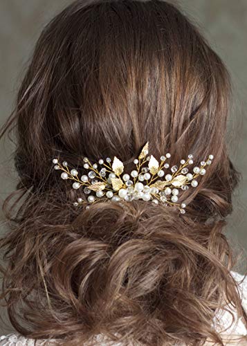 KercisbeAuty vjenčani češa za kosu za mladenke biserna pribor za kosu za žene Bun frizek komad češa za kosu