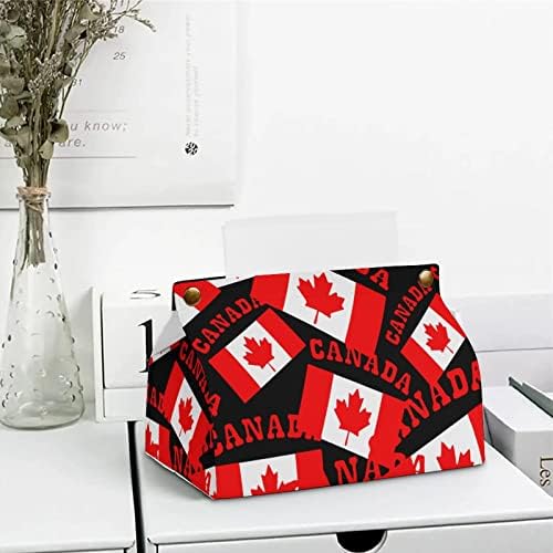 Kanada zastava tkiva tkiva Cover Cover Lifial Papir Organizovanje futrole Dispenzer salveta Desktop