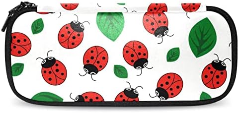 Olovka Case Ladybug na listu Big Kapacitet Olovka za opštinu Torba za šminkanje Veliki pohranjivanje
