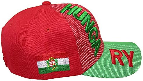 Veleprodaja Miamija Mađarska Zemlja Zelena crvena bijela slova 3-D zakrpa sa bočne vezene kape