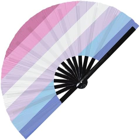 Pomodna zastava LGBTQA ručni ventilator Demiseksualni demiromantični agender Aromantični poliamory Ladrys