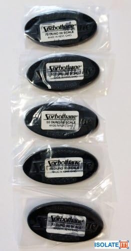 Izolirajte ga: Sorbothane durometer selektor uzorak paket - 30, 40, 50, 60, & 70 Durometer