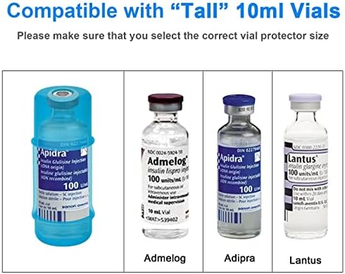 iGuerburn 2 pakovanja visoka bočica za Insulin za Lantus Apidra Admelog Insulin, Diabetes Insulin silikonska