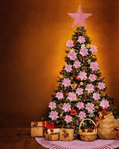 38 kom set za božićne drveće uključuju sekfin božićne suknje Star Christmas Christmas TOPPER i 36 umjetnog