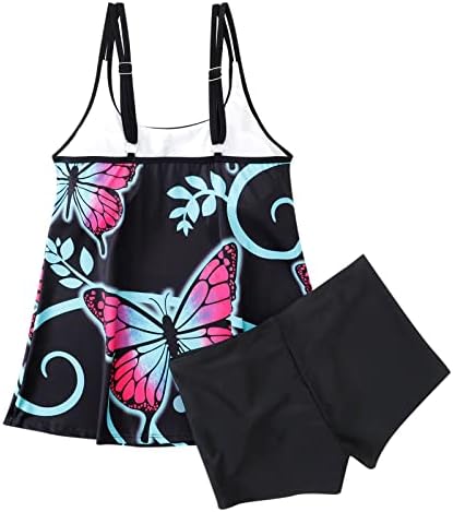 lcepcy ženski slatki Print Tankini kupaći kostimi 3 komada, ljetni Atletski kupaći kostimi 2023. gornji dio