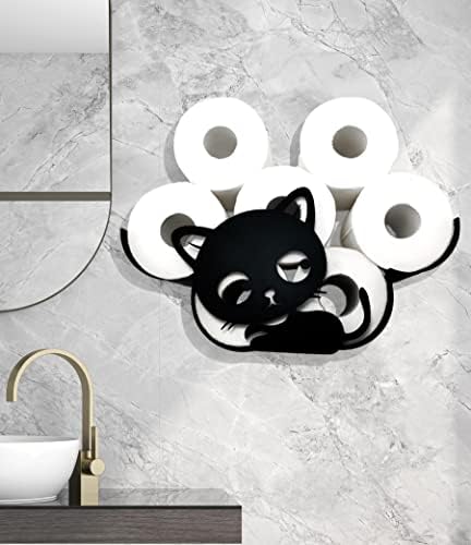 CAT zidni toaletni papir, životinjski dekorativni metalni držači za papir, držač tkiva crna toaletna