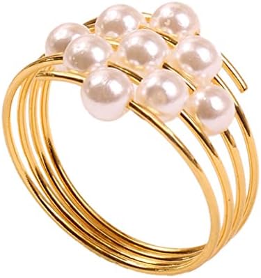 Pitajte me Pearl salvetni prsten za salvetu Metalni prsten za salvete Vjenčani restoran Krmarski prsten