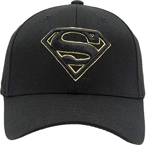 Superman Logo Flexfit šešir za bejzbol kapu sa Stretch Fit, zvanično licenciran od strane DC