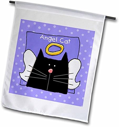 3drose S. Fernleaf Designs spomen obilježja mačke-Angel crna mačka slatka crtana uspomena za kućne ljubimce-12