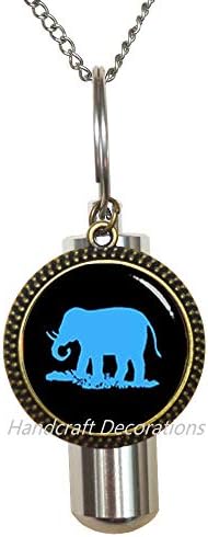 RukovanjeDecorations Elephant kremacija urn ogrlica-slont urn-zoo nakit-životinjski kremiranje urn ogrlica-slon