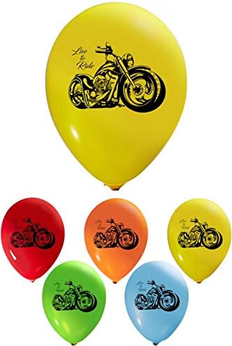 Party zona motocikl biciklistički trkač uživo vožnji baloni - 12 2strani print za rođendanske zabave ili bilo