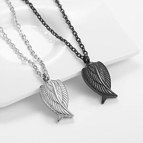 Ogrlica za kremaciju krila za pepeo MEMORIOŽA MEMORACIJA ČELITE URN Privjesak Pepeo Memorijalni nakit