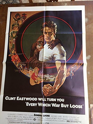 Svaki put, ali labav, stil A, Clint Eastwood originalni list 27 x 41