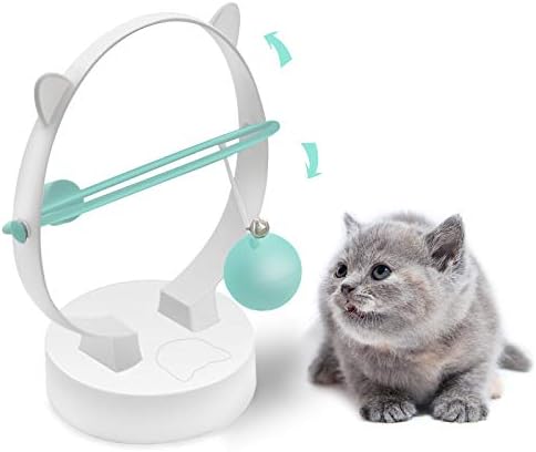 RebNihc mačke igračke za unutrašnje mačke, interaktivna kugla za mačku sa dvije loptice za remakciju, automatske