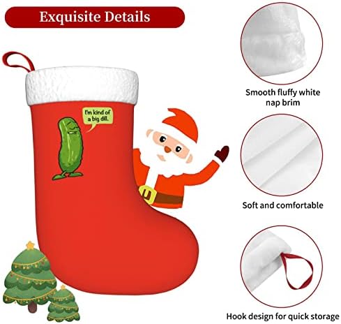 Yoigng Big Dill Pickle Božićne čarape Xmas Čarape Klasični odmor Kamin Viseća čarapa
