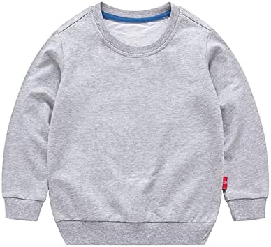 Vastwit Kids Boys Girls Basic CrewNeck Dukserska majica Dugi rukav Ležerni pulover Top čistog dnevnoj