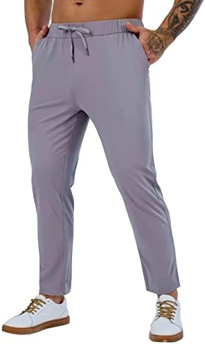 Ateltree muns strijezečke pantalone 27 Inseam Quick Heaury Svjetlo Duksere vježbajte Ležerne prilike, sa džepovima