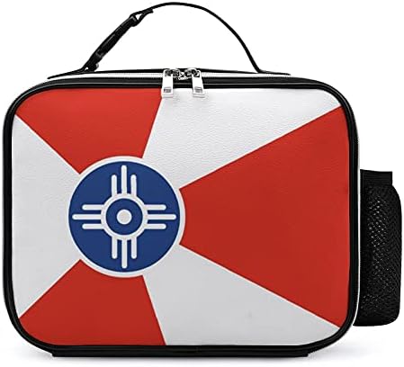 Zastava Wichita višekratna torba za ručak izolovana kutija za ručak za kancelarijski posao izlet sa ručkom