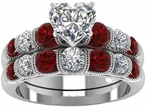 Otvoreni srčani prstenovi kreativni dodaci visokog krajnjeg luksuznog punog dijamanta mikro set cirkonskih ženskih prstenaških prstena