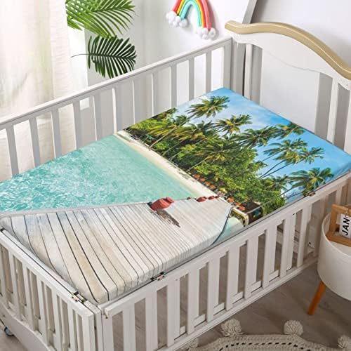 Tropicalni tematski sastavljeni list, standardni madrac sa krevetom ugrađeni list mekani mali toddler