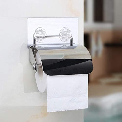 ZLDXDP Držač za toalet, samoljepljiv toaletni nosač papira, zidni montirani bez bušenja, polirani nehrđajući