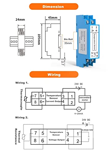 Senzor Temperature transduktor transduktor transformator PT 100 izlaz 0 - 10V DC ulaz 0-300℃ stepen Celzijusa