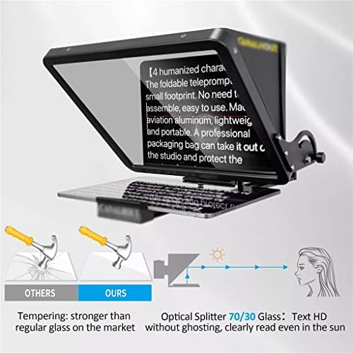 ZLXDP 16 univerzalni Teleprompter za sve tablete/iPad, Video kamera/DSLR, unaprijed sastavljeno, 70/30