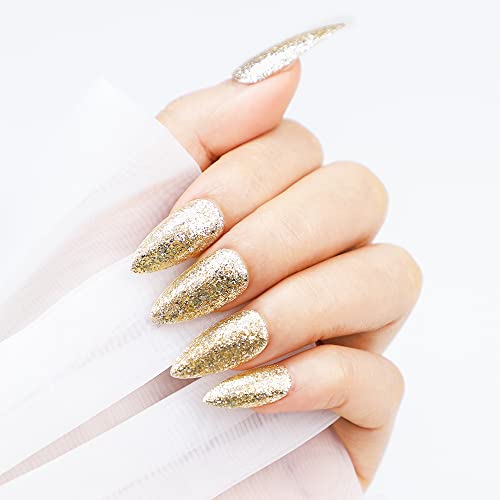 SUPWEE Gold Glitter Gel lak za nokte Sparkle Color Gel za nokte Diamond Gold Gel lak za upijanje UV