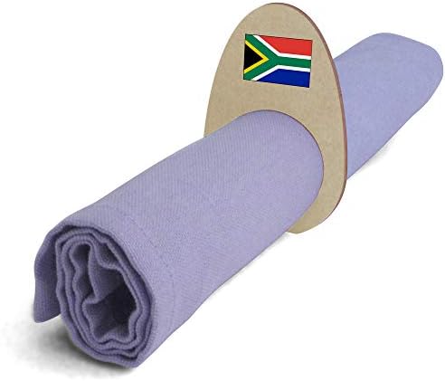5 x 'Južna Afrika zastava' Drvene prstenove / držači / držača salveta