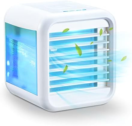 Prijenosni ventilator za klima uređaj, lični hladnjak zraka sa kutijom za led, USB ventilator sa 3 brzine,