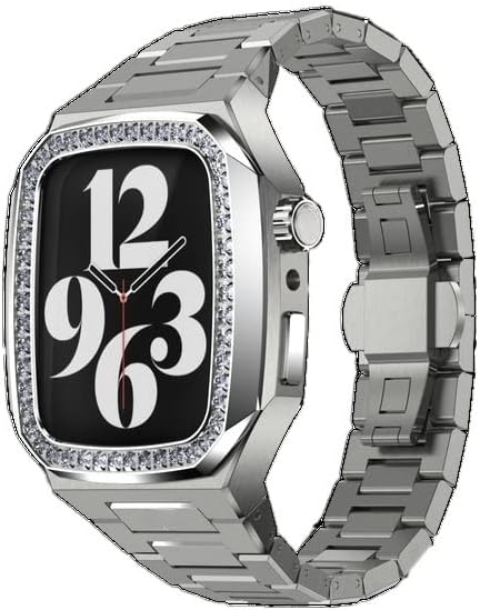 CNHKAU Novi kaiš za sat od titanijum čelika za Apple Watch 45 mm luksuzni metalni pojas za iWatch seriju 7 DIY