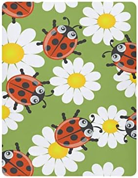 Ladybirds Cvijeće Listovi krevetića za dječake Djevojke Pakiranje i reprodukcijski listovi prijenosni