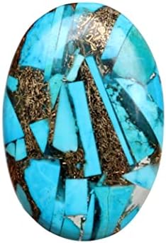 Real-Gems 28.75 CT. Labavi prirodni bakar Tirkizni sjajni ovalni rez dragulj, za nakit izrada energetskog