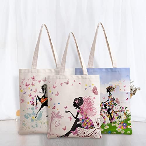 Platnena torba za žene - Fangkun torbe za višekratnu upotrebu, štampana Platnena torba za školu,
