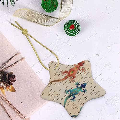 Geckos 2022 božićni keramički privjesak za ukrašavanje božićnog drvca