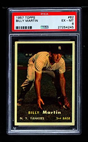 1957. topps 62 Billy Martin New York Yankees PSA PSA 6.00 Yankees