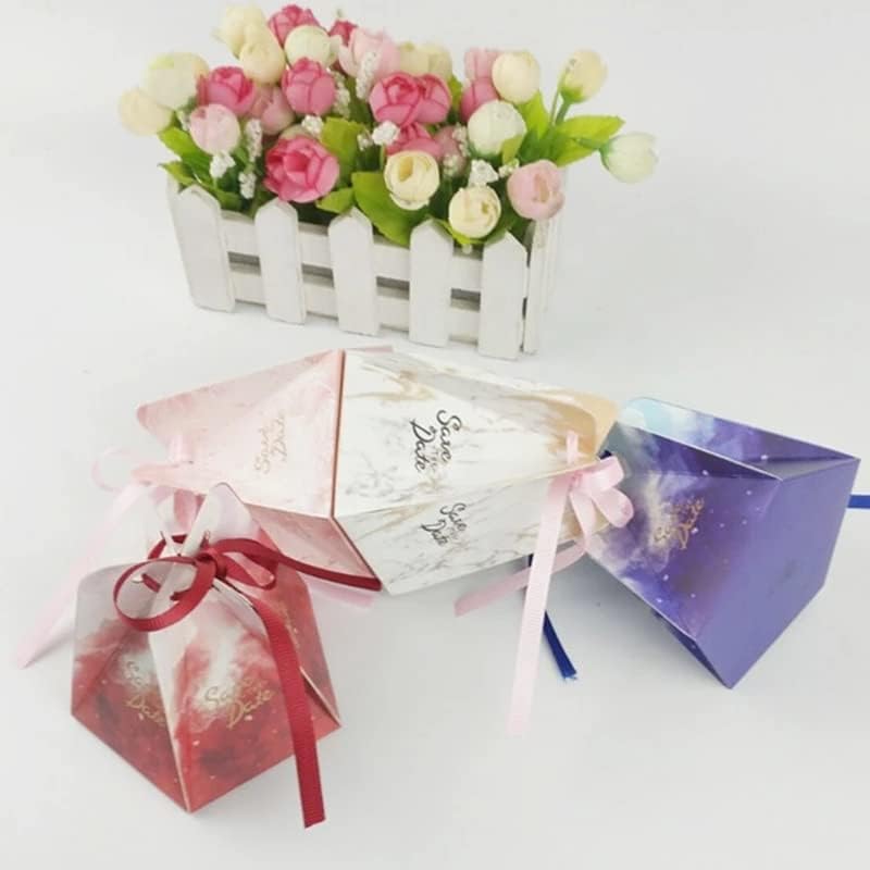 JGQGB 100pcs BOX i torbe Sweet poklon bombone kutije za s vrpcom za vjenčanje rođendan naklonost