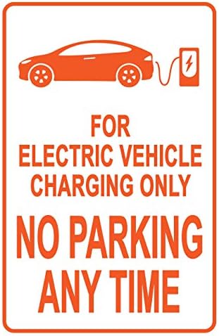 Električno punjenje samo nema parkirnog znaka - podsjetnik za punjenje samo, živopisan dizajn plus UV zaštita