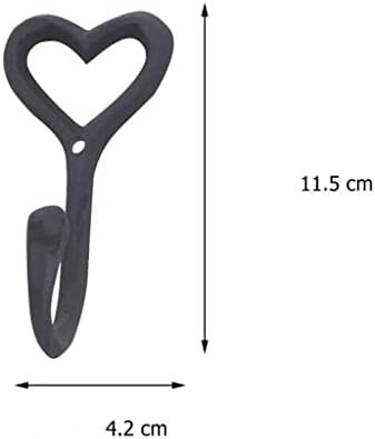 DFHH Priključni retro kaput Kuke za kovano željezo u obliku kuka u obliku srca Iron kuka za