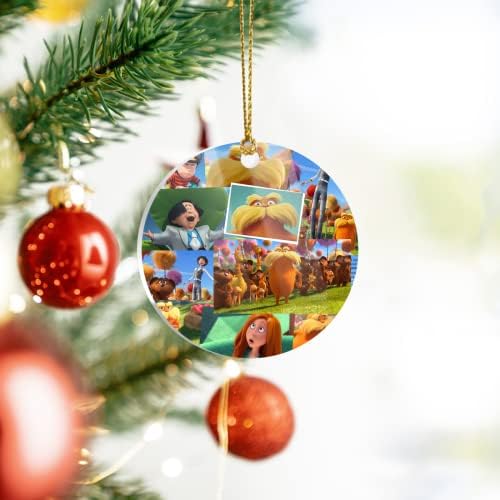 Božić tree Ornament Lorax akril kolaž krug Home Decor X-mas za drvo ukrasi, događaje, party dekoracija,