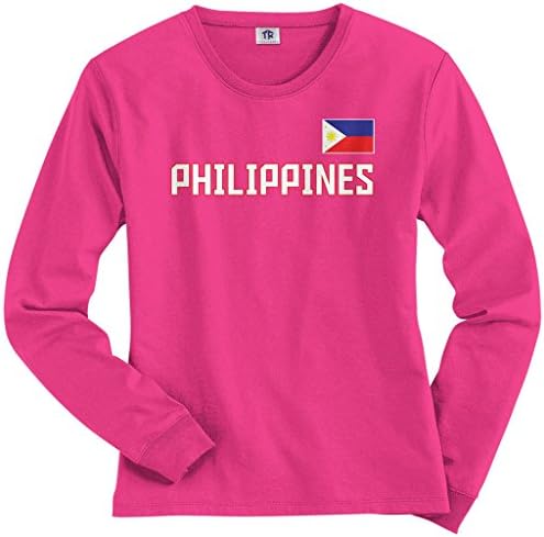 Threadrock Ženska Filipini Nacionalna majica s dugim rukavima