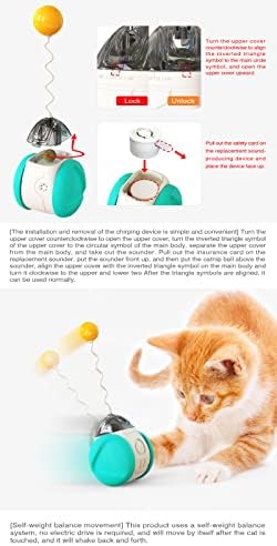PET Cat Tumbler Swing igračke Električne zvučne igračke Interaktivni jurnjački igrački Catnip