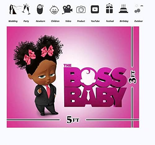 Afroamerička beba princeza pozadina za rođendanske potrepštine 5x3ft vruće Ružičasta pozadina za Baby Shower