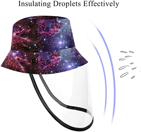 Zaštitni šešir za odrasle sa štitnikom za lice, ribarski šešir protiv sunčeve kape, svemir nebula galaksijski