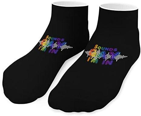 Zvuči gay Ja sam u LGBT 5 parova smiješno trčanje čarape za gležnjeve Atletičke no-show čarape za jastuke