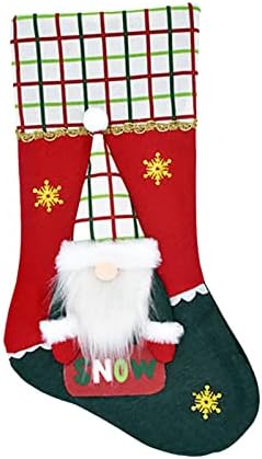 Bežični pokloni 12 Candy Pokloni čarape Personalizirani kamin Čarapa 3D Plišani božićni ukrasi
