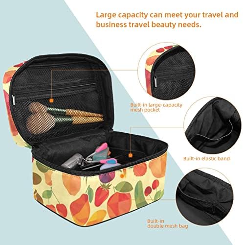 Toaletna torba, putni šminka kozmetička torba za žene muškarci, umjetnički 3D voćni biljni ananas ananas