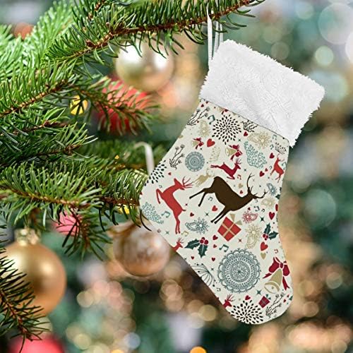 Alaza Božićne čarape Božićni jeleni klasik personalizirali male uređenje skladištenja za obiteljski