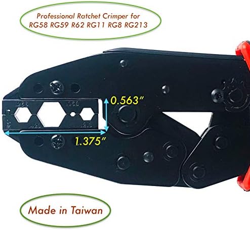 Connectorcf Heavy Duty Coax RF priključak Prekrivač za prešanje alata za prešanje za RG58 RG59