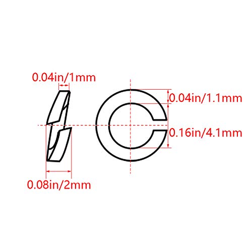 Mikromax bakarne podloške sa Split bravom-M4 zaptivni prsten 0,16 Unutrašnji prečnik opružne podloške